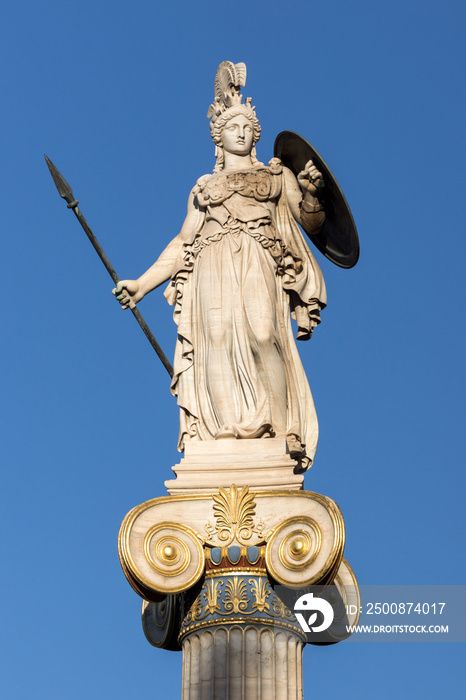 Athena statue in front of Academy of Athens, Greece