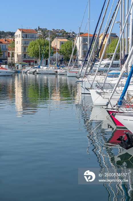 Golfe Juan Vallauris port on the Cote d’Azur in the south of france