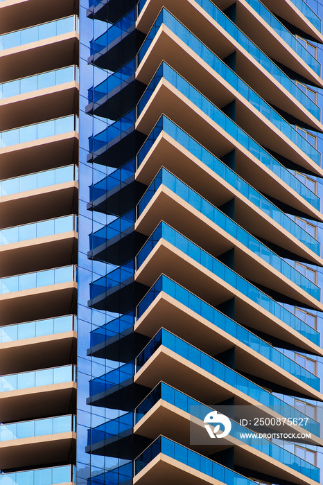 Windows of modern building exterior