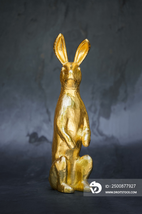 golden hare easter decoration