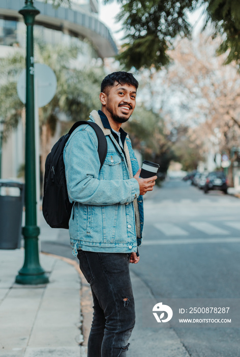 Latino student ready to go to study