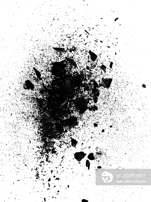 abstract black ink splat isolated