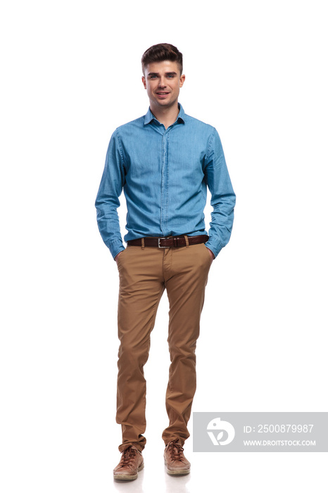 relaxed casual man with hands in pockets