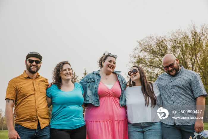 group of friends laughing