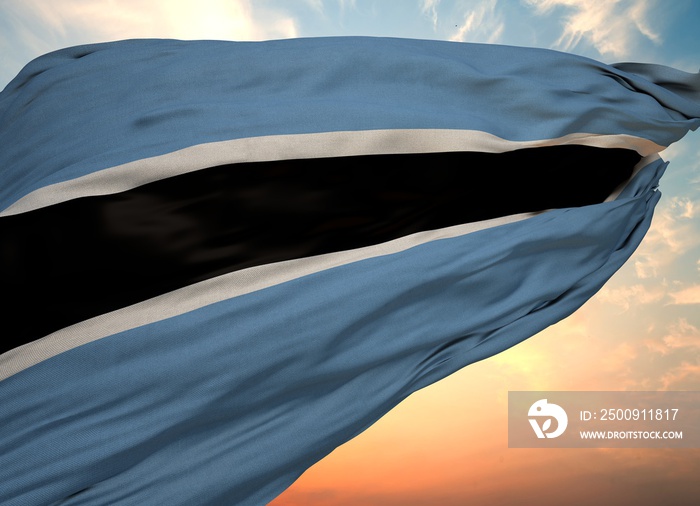 Botswana Flag, Waving flag