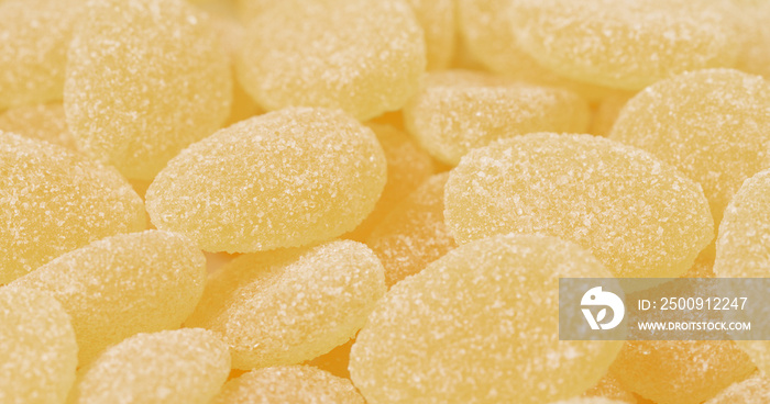 Pile of Yellow sugar candy