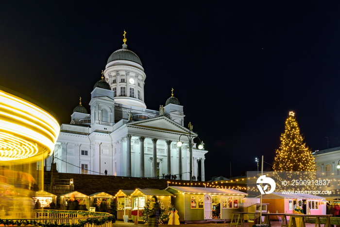 Christmas market in Helsinki, Finland