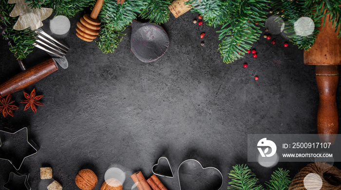 Christmas cooking background - space for your text