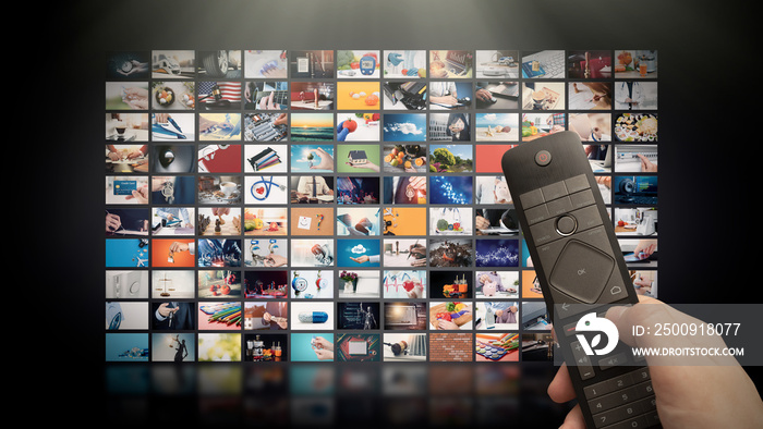 Television streaming video. Media TV on demand