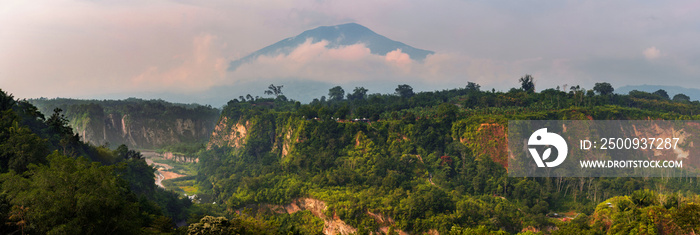 Panoramic View of the Canyon from Sianok Canyon Bukittinggi,Indonesia
