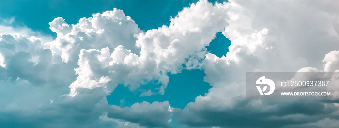 white clouds and blue sky