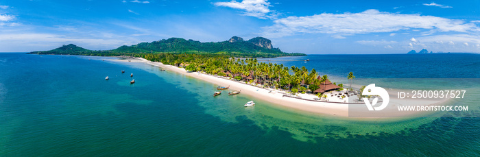 Aerial view of koh Mook or koh Muk island, in Trang, Thailand