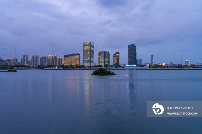 厦门海沧湖水秀公园夜景