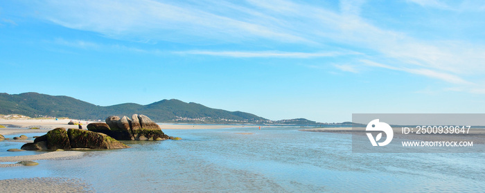 Beach of Carnota in Galicia, Spain. The biggest beach in Galicia.