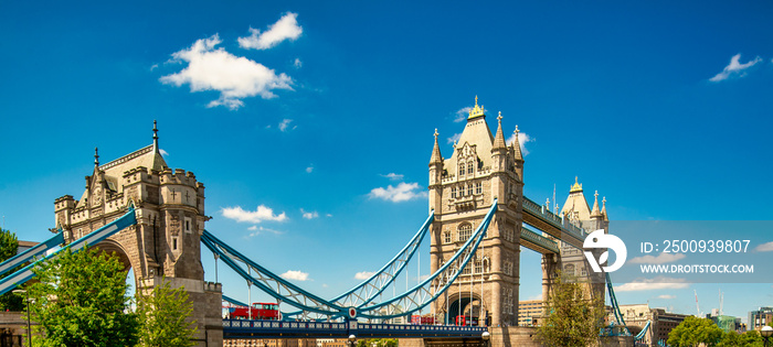 Magnificent Tower Bridge on a beautiful summer day.