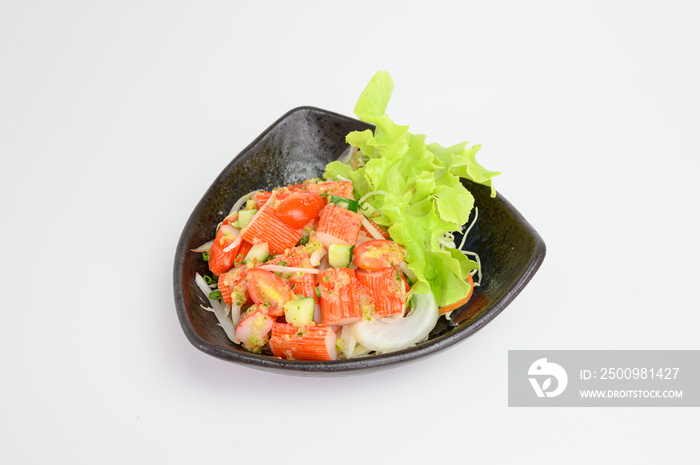 Kani or crab stick salad with spicy sauce