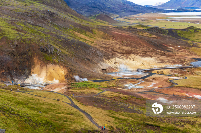 Seltun geothermal area in Krysuvik, Reykjanes peninsula, Iceland