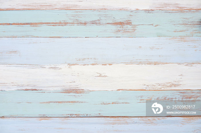 Old vintage white and light blue wood texture for backgrounds