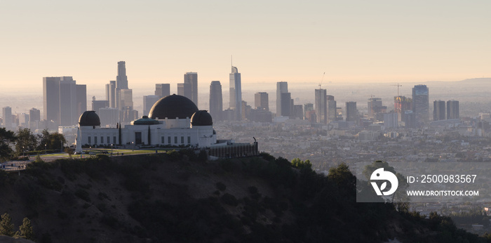 Beautiful Light Los Angeles Downtown City Skyline Urban Metropolis