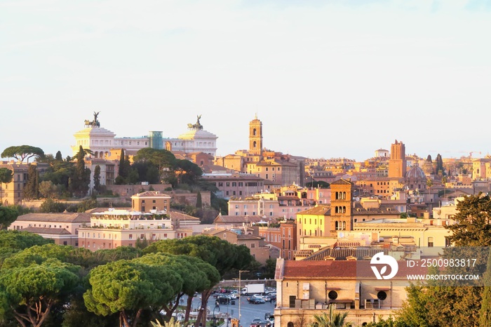 view of florence italy, photo as a background in old italian roman capital city, rome, italy