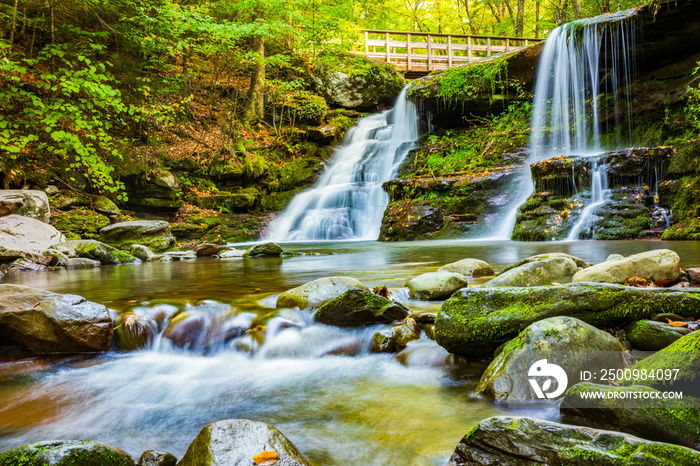 Diamond Notch Falls is a waterfall located on the West Kill, east of Spruceton in the Hunter-West Kill Wilderness