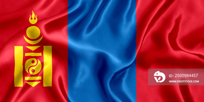 Flag Mongolia silk