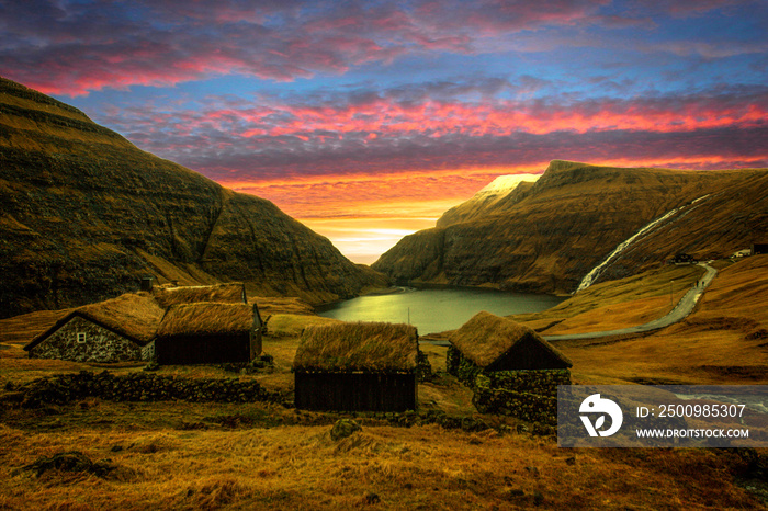 The nature of the Faroe Islands in the north Atlantic