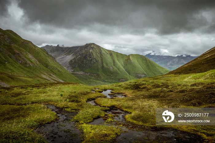 Dramatic views in the Alaska alpine