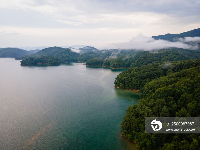 A Cloudy Summer Day at Watauga Lake in Northeast Tennessee