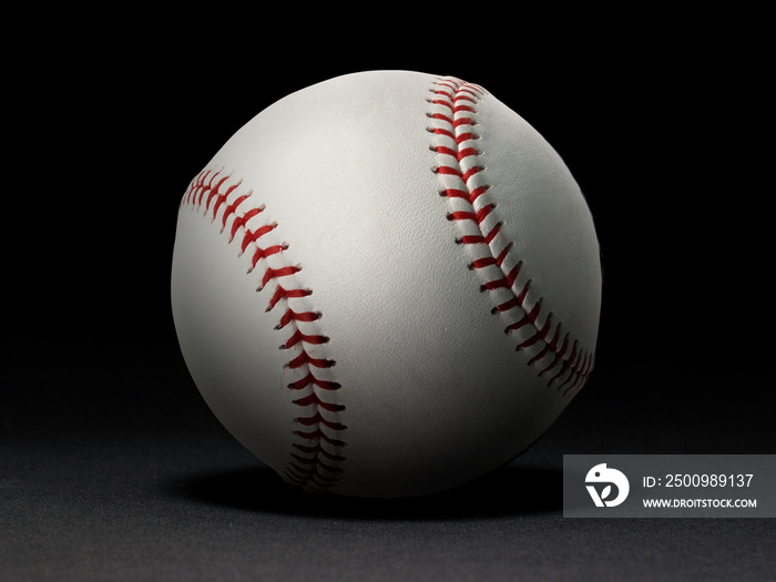 baseball ball on black background