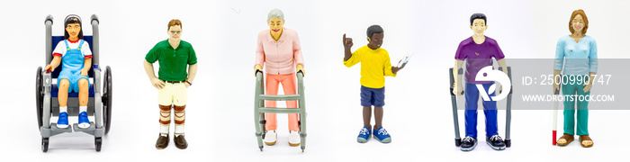 Various Isolated Toys with Disabilities. Good for Educational Purposes to Teach Children. Disability Toy Concept. Inclusive and Equal Opportunity Toy. - Photography