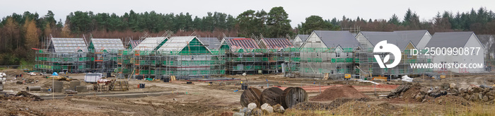 New housing development building houses for increased demand for buyers