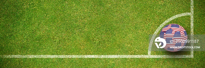 Composite image of football in usa colours