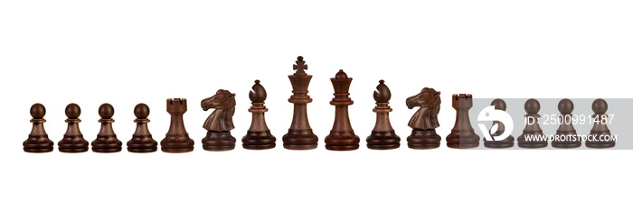 Wooden chess figures