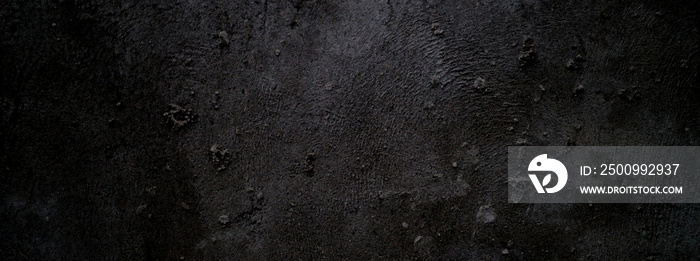 Black wall scary or dark gray rough grainy stone texture background. Black concrete for background.