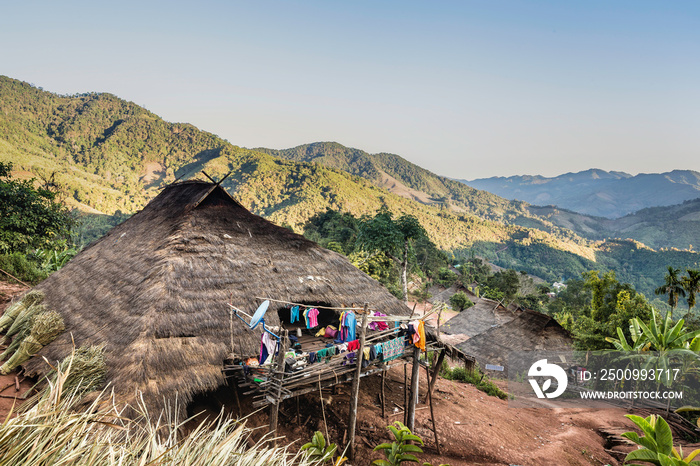 Hill tribe village In thailand