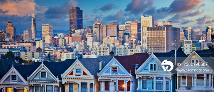 Famous Painted Ladies of San Francisco