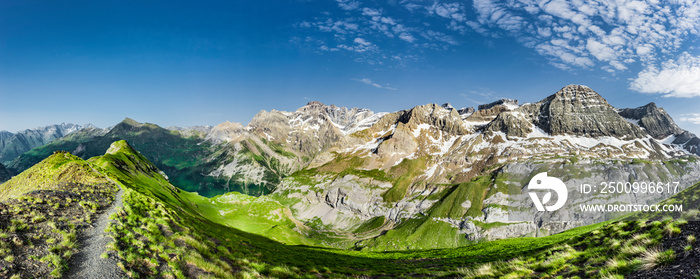 Bergpanorama am Col de Tentes in den Pyrenäen