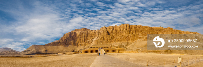 Temple of Queen Hatshepsut, View of the temple in the rock in Egypt