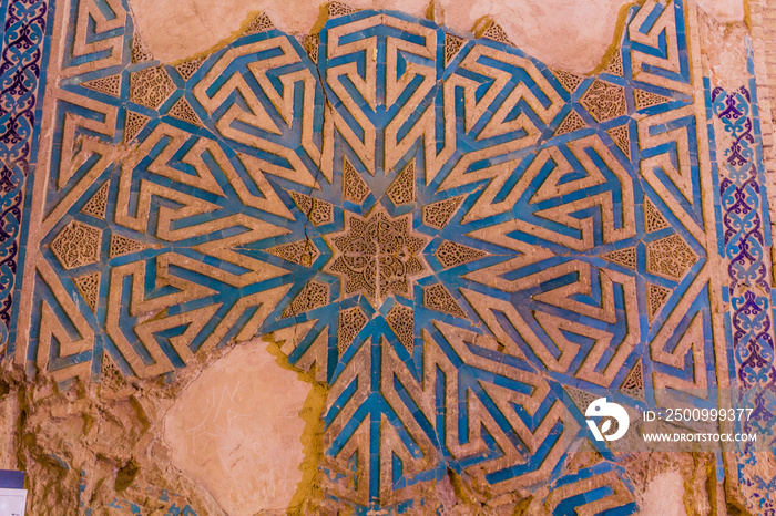 Decoration detail of the Dome of Soltaniyeh (Tomb of Oljeitu) in Zanjan province, Iran