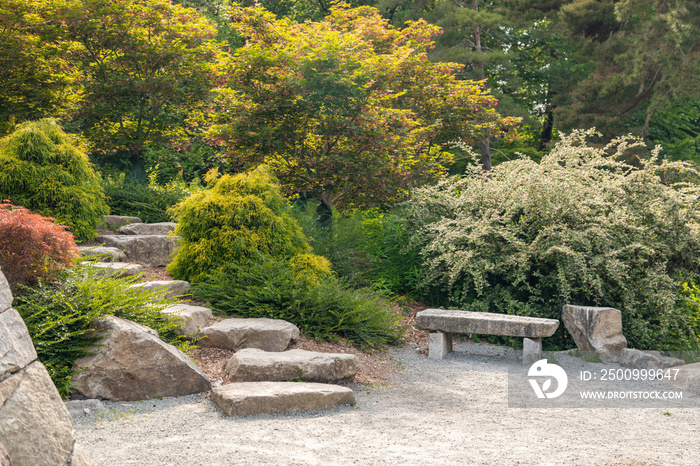 Beautiful Garden Setting With Stepping Stones