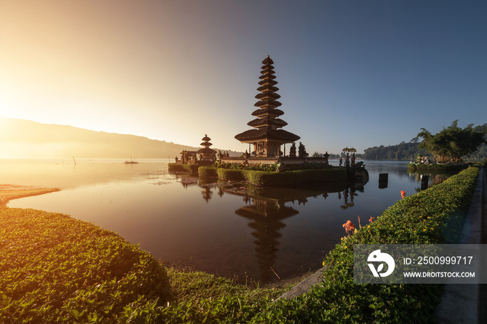 Pura Ulun Danu Bratan, Hindu temple on Bratan lake, Bali, Indonesia