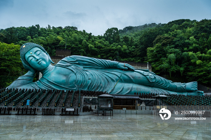 Reclining buddha statue at Nanzoin temple in Sasaguri, Fukuoka Prefecture, Japan