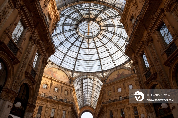 意大利米兰维多利亚二世拱廊(Galleria Vittorio Emanuele II)