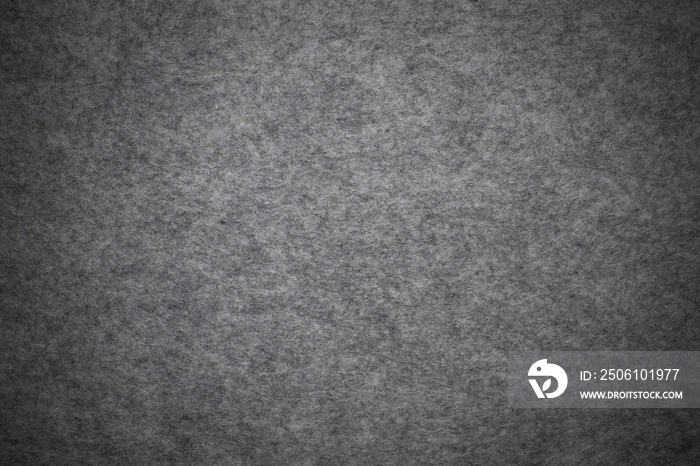 Gray felt background, close up with vignetting