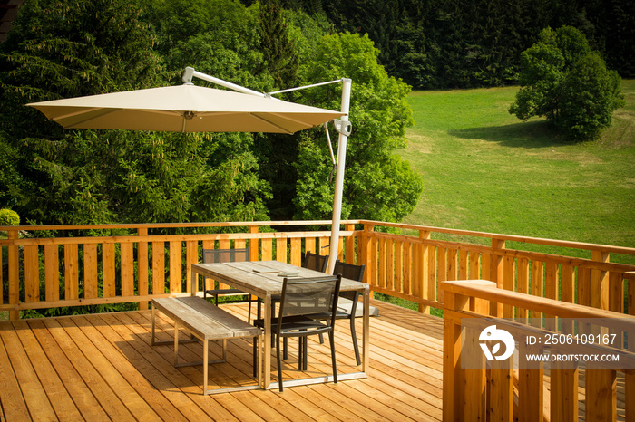 Terrasse de Chalet en bois