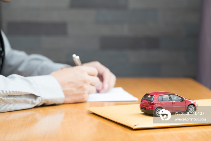 Submit a document for car loan