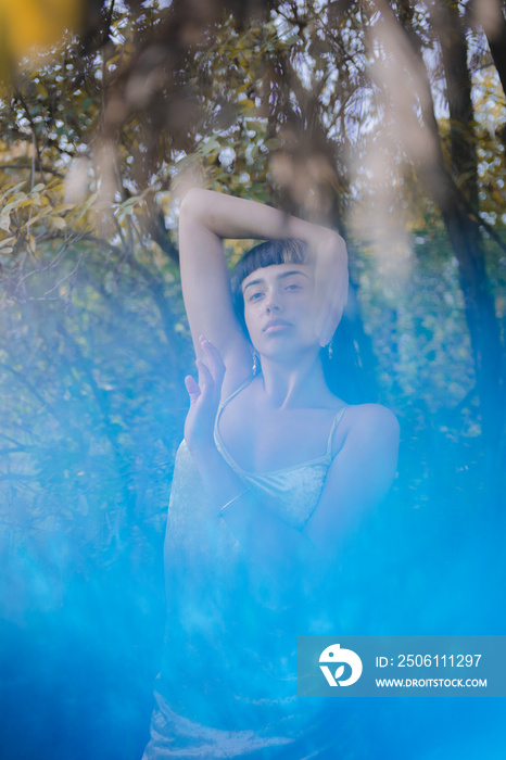 Woman dancing in nature