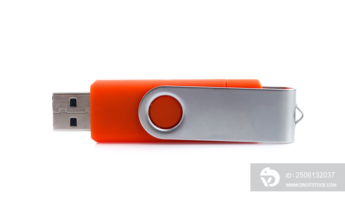 usb drive on white background