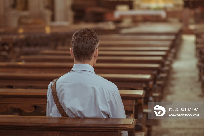 Man sitting at Church